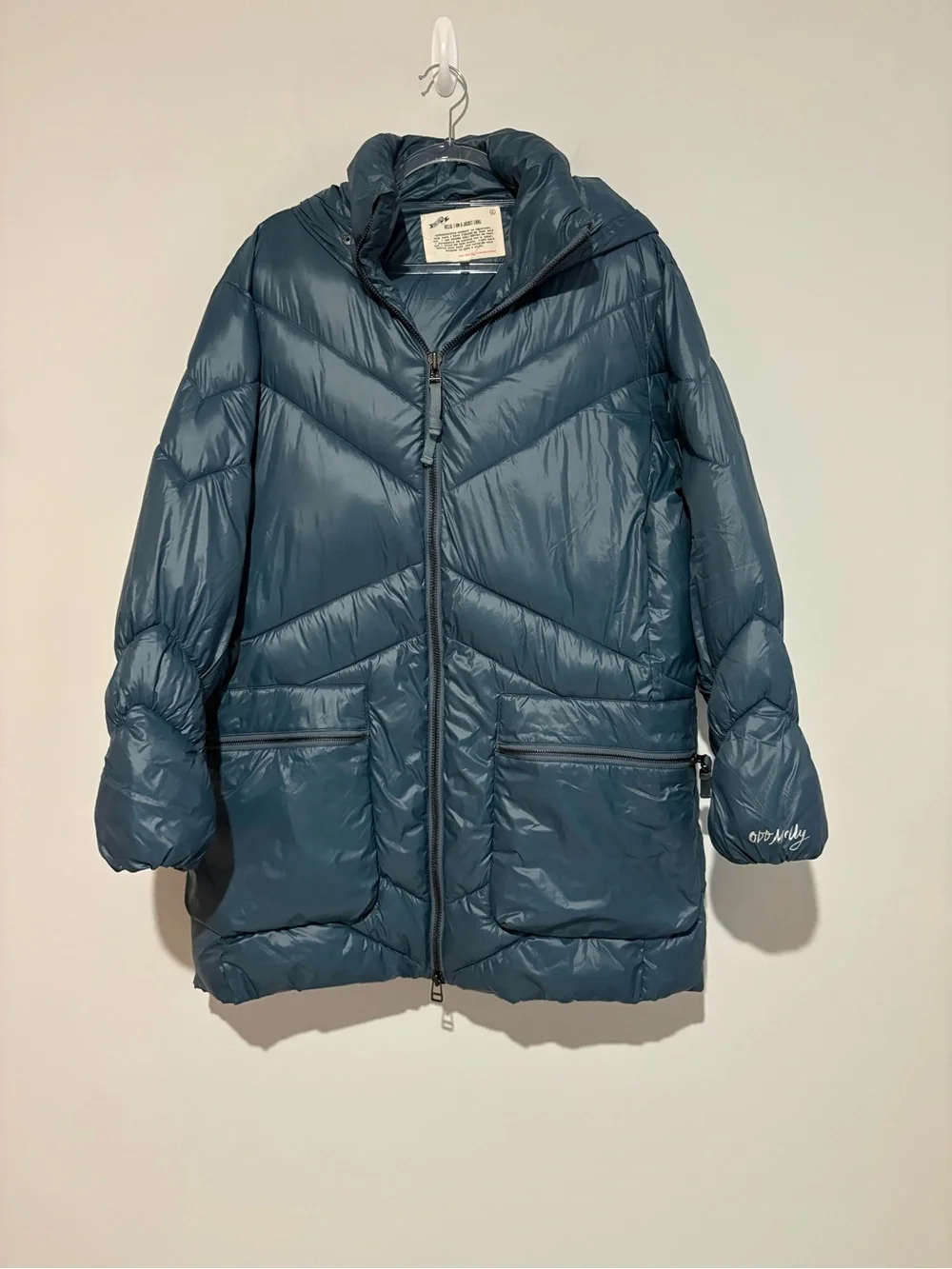 Odd Molly Karlee zip up puffer winter jacket blue size 4